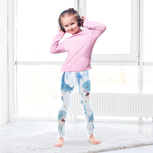Toddler Girls Leggings Printed Yoga Pants Leggings Pink Fish Blue Shark for Kids4