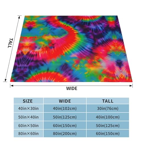 Couverture flanelle légère voyage et canapé plaid tie-dye - 4