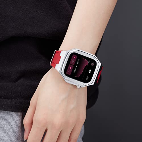 Bracelet Apple Watch anti irritation SCHIK lot de 2 toile silicone acier