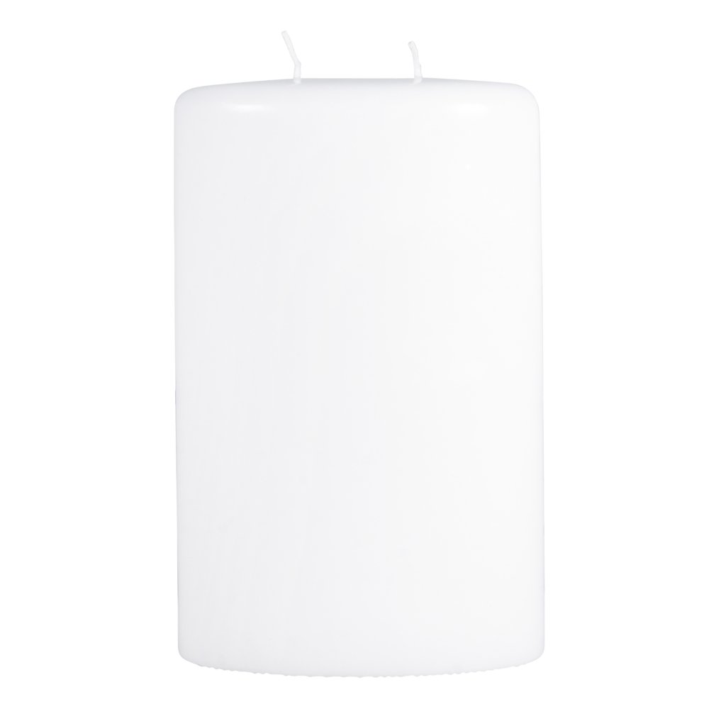 Rayher Kerze, weiß, oval, mit 2 Dochten, 100% Paraffin, Taufkerze, Hochzeitskerze, Kerzenrohling zum Verzieren und Basteln, 13,5 x 7,5 cm, Höhe 22 cm, 31550000