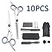 Produktbild QWEIAS Haarschere Friseurscheren Set 6 Zoll Profi Effilierschere Haarschneideschere aus Edelstahl zum Ausdünnen und Strukturieren10pcs