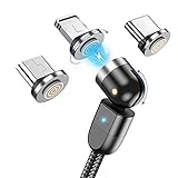 Magnetic Rotating USB Charging Cable USB Cord 3-in-1 Cable Charger Wireless Charging Adapter Fast...