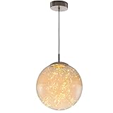 Form: rund Luxus LED Pendel Decken Leuchte Wohnraum Glas Lichterkette Hänge Lampe Amber Nino Leuchten 34153023