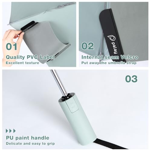Image of PALAY Umbrella for Rain Auto Open Windproof Waterproof Umbrellas One-Button Open Folding Travel Umbrella with Aluminum Alloy Shaft, Fiberglass Ribs &Wide Strap