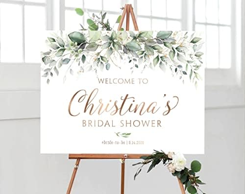 Bridal Shower Sign, Flower Bridal Shower, Greenery Shower Decoration, Bridal Shower Decorations, Bridal Shower Welcome Sign Greenery Welcome Sign, Custom Design, Printable Welcome Sign