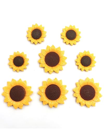 8 PCS Mini Flower Vase Fridge Magnet, Sunflower Fridge Magnets fo...