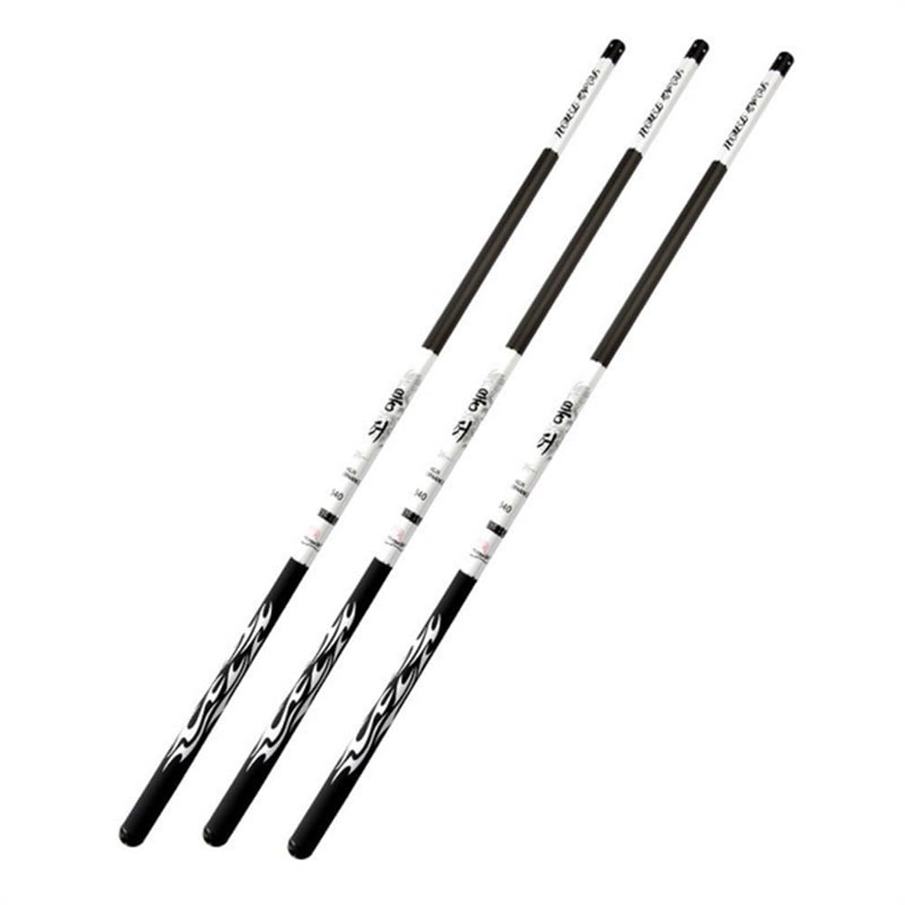 Canna da Pesca Basta di Pesca telescopica ad Acqua Dolce in Fibra di Carbonio 2,7 m3.6m4.55,4m6,3m7,2m8m9m10m di Alimentazione Ultra Illumina canne da Pesca(6.3m)