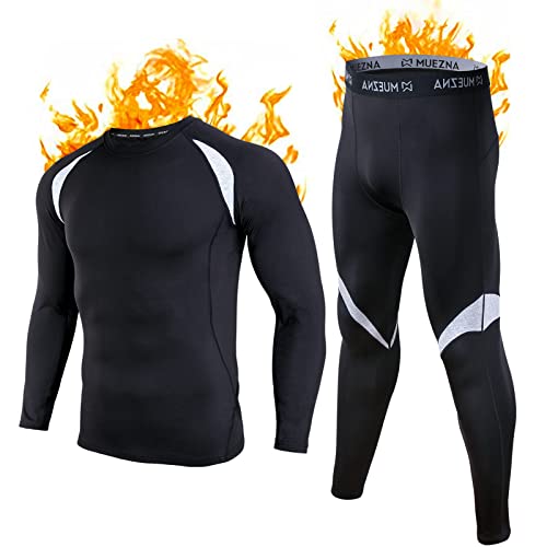 Muezna Thermounterwäsche Herren, Funktionswäsche Skiunterwäsche Lange...