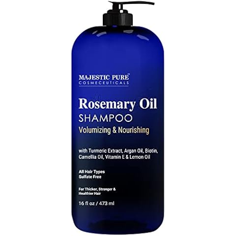Majestic Pure Rosemary Shampoo, Sulfate Free with 2.5% Pure Rosemary Essential Oil, Growth Promoting Anti Hair Loss for Men & Women - 16 fl oz Cover
