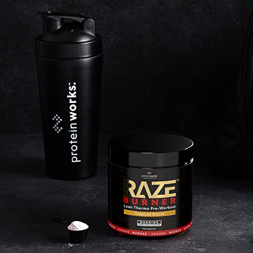 Protein Works | Raze Burner Pre Workout Powder | Thermogenic | Caffeine, Carnitine & Tyrosine | Sour Cherry & Apple | 30 Servings - Image 4