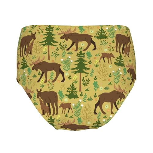 Forest Moose Girls' Underwear Soft Cotton Little Girls Panties Comfort Briefs2