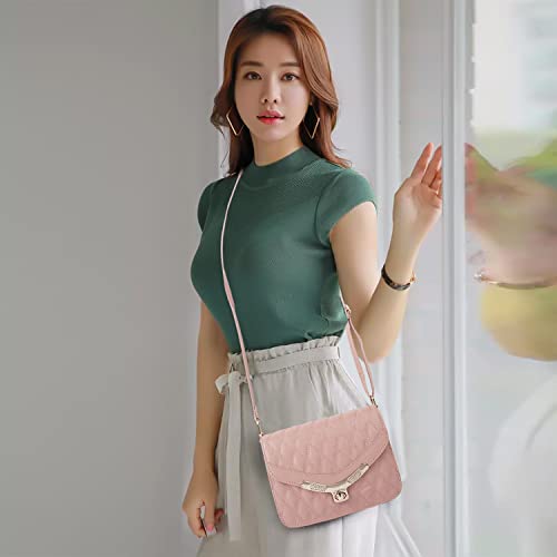 Image of Nevis PU Synthetic Leather Classic Unique Design Crossbody Shoulder Satchel Slingbag For Women (Peach)