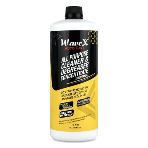 Wavex All Purpose Cleaner and Degreaser Concentrate Engine Cleaner 1L | Car Cleaner Industrial Strength, Concentrated Formula Can be Diluted Down-Tough on Dirt but Easy on Your Car