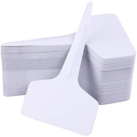 Foraineam 500 Pcs 6 x 10cm (2.4 x 4 inch) T-Type Plant Labels Plastic Plant Tags Nursery Garden Labels Cover