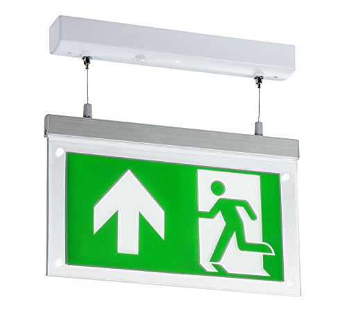 Knightsbridge Señal LED de salida de emergencia de doble cara suspendida de 230 V y 2 W