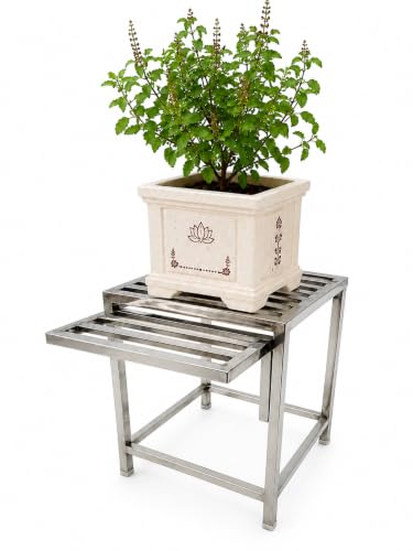 Image of STAINLESS STEEL TUSLI STAND | 12 /12 /12 ( L / W / H ) STAND WEIGHT 5 KG| HEAVY DUTY| NON- SLIP FEET