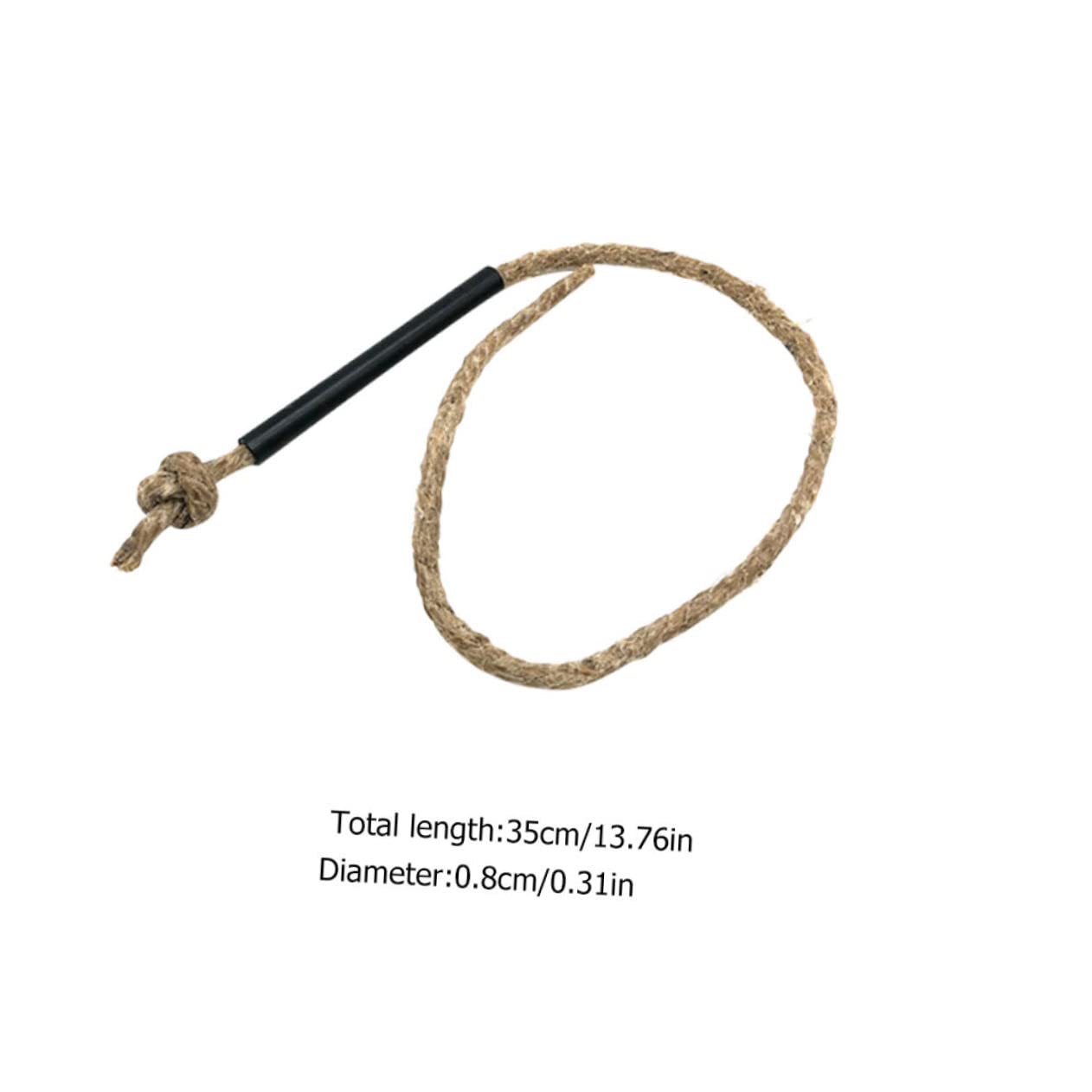 KICHOUSE Set of Jute Fire Starters Fire Starter Ropes Aluminum Sleeves for Campfires Outdoor Cooking