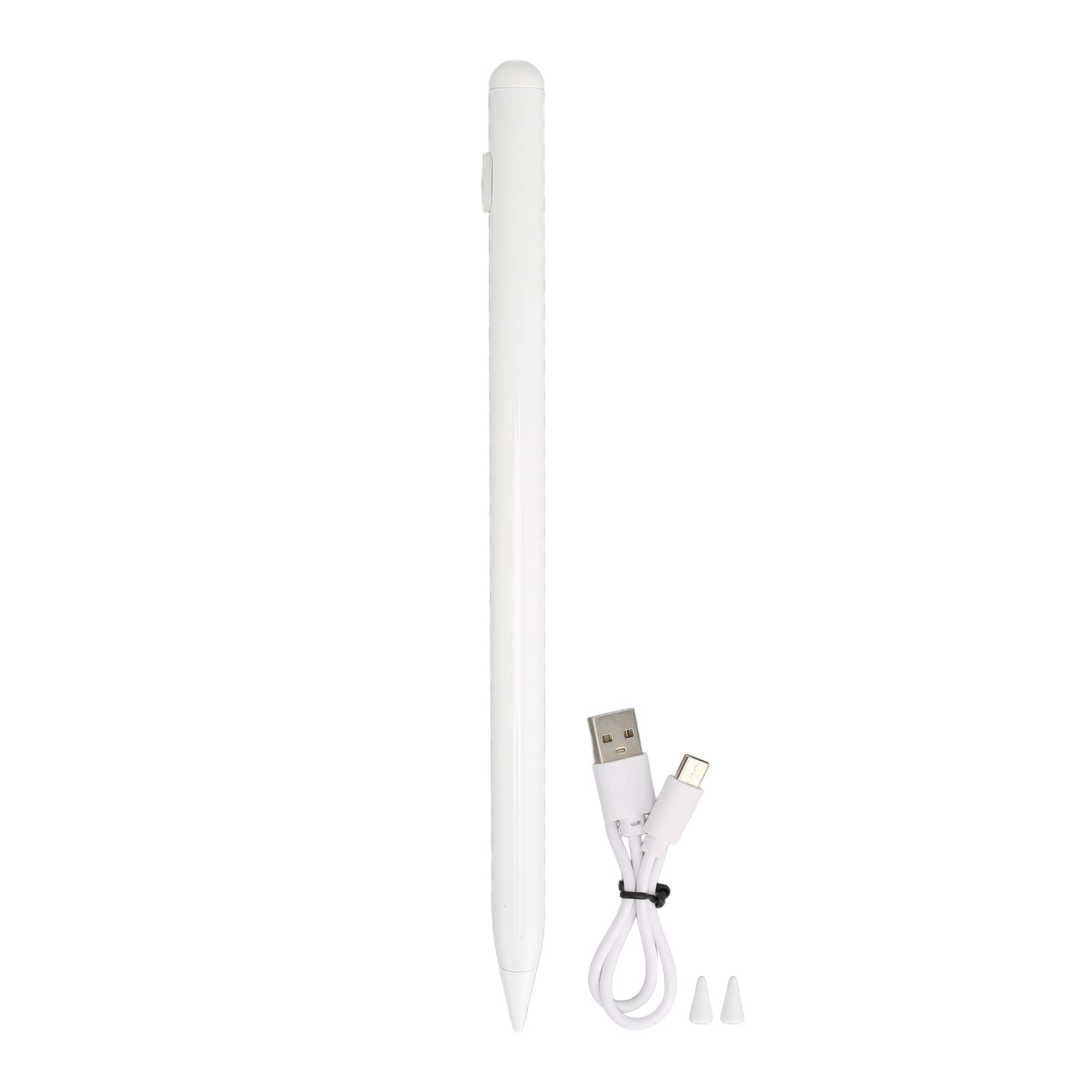 Lápiz Capacitivo para Tableta Lápiz óptico Magnético Recargable Fácil de Usar para Dibujar Grabación Aprendizaje Aleación de Aluminio Blanco para Tabletas