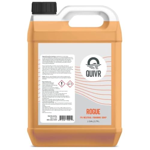 QUIVR Rogue Neutral Foaming Soap - 128 oz. Premium pH Neutral Car Wash Soap Concentrate High Foam Formula for Ceramic-Coated & Painted Vehicles, Clean Rinse, Gentle on Paint
