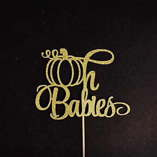 Oh Babies Cake Topper, Twins Cake Topper, Fall Baby Shower Cake Topper