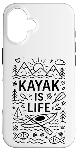 Kayak Canoes-Boat Kayaking, JbN tBbVO JbN V[JbN ނ JbN X}zP[X iPhone 16 p