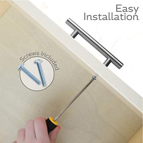 35-Pack Satin Nickel Cabinet Pulls 5 Inch Stainless Steel Cabinet Pulls for Kitchen Cabinet, Drawer, Door, or Cupboard Decorative Modern Hardware for Cabinets Compatible to Different Cabinet Style - Thumbnail 6