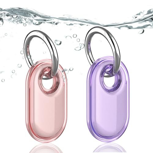 Dingfeiyu Hülle für Samsung Galaxy SmartTag 2 mit Schlüsselanhänger, GPS Tracker Anhänger Schutzhülle für Kinder, Hund, Katzen, Koffer, Schlüssel, Fahrrad