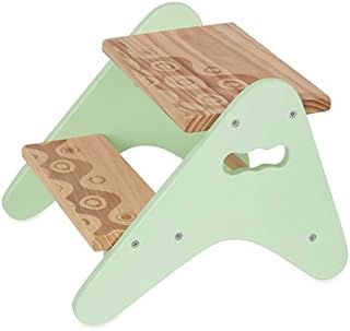 B. spaces by Battat – Kids Wooden Two Step Stool – Peek-A-Boost –