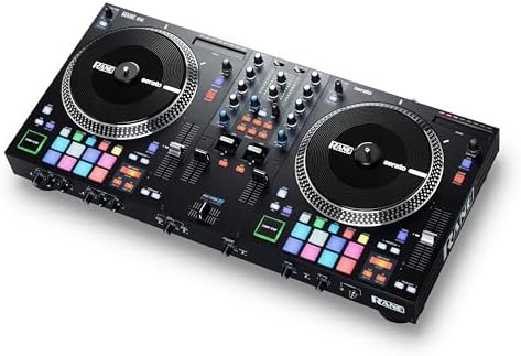 RANE DJ ONE - Complete DJ Set and DJ Controller for Serato DJ with Integrated DJ Mixer, Motorized Platters and Serato DJ Pro Included