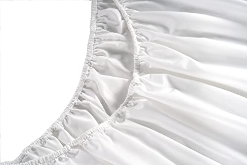 Lane Linen Twin Xl Sheets Set - 450 Thread Count 100% Cotton Extra Long Twin Sheets, 3 Pc Twin Xl Sheet Sets, Sateen Sheets, Extra Long Twin Sheets For Hospital Bed, Breathable Cotton Sheets - White #TOP4