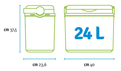 Passive Kühlbox aus Kunststoff mit Polystyrol-Isolierung (24 L, Blau) – Ansicht 3