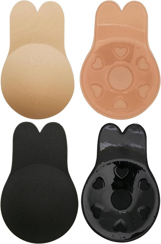 mikoniko Invisible Strapless Backless Rabbit Bra Reusable Lifting Bra Cups Backless Nipple Cover Adhesive Silicone Invisible Push-Up Bra-picture-39