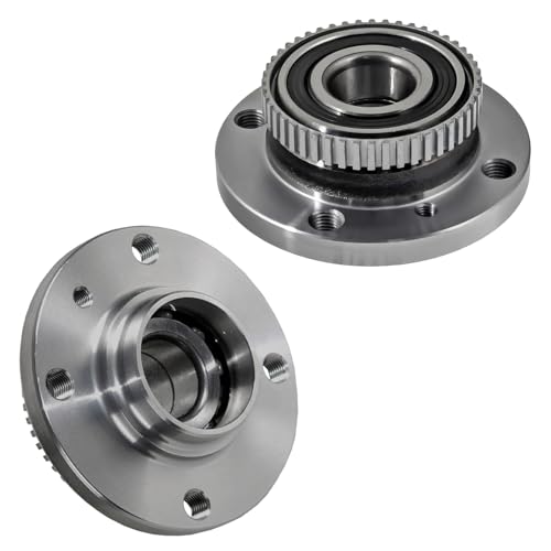 Image of Detroit Axle - w /ABS 2 Front Wheel Bearing & Hubs for 1984-1991 BMW 318i
