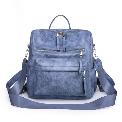 Image of Women's Fashion Backpack Purse for Women Leather Multipurpose Design Ladies Shoulder Bag Travel bag Satchel Handbags