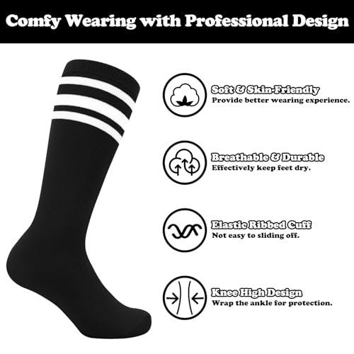 Image of Sarfel Toddler Soccer Socks Kids Soccer Socks Youth Soccer Socks Kids Baseball Socks Girls Softball Socks Boys Football Socks