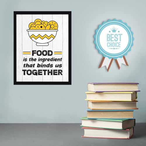 Image of Chaka Chaundh - Kitchen Posters for Wall - Kitchen posters framed - Dining quotes wall frames - Posters for kitchens quotess decor - Food quotes wall hanging (sou)