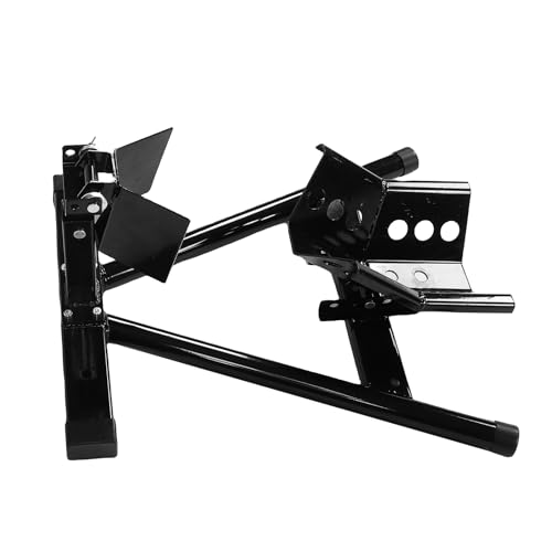 Generic オートバイホイールチョック、ブラックパウダーコーティングを施したスチール構造、ドゥカティ、ベネリ、アプリリア、スズキ用、安定したバイクタイヤスタンド、ガレージ修理トレーラー保管用