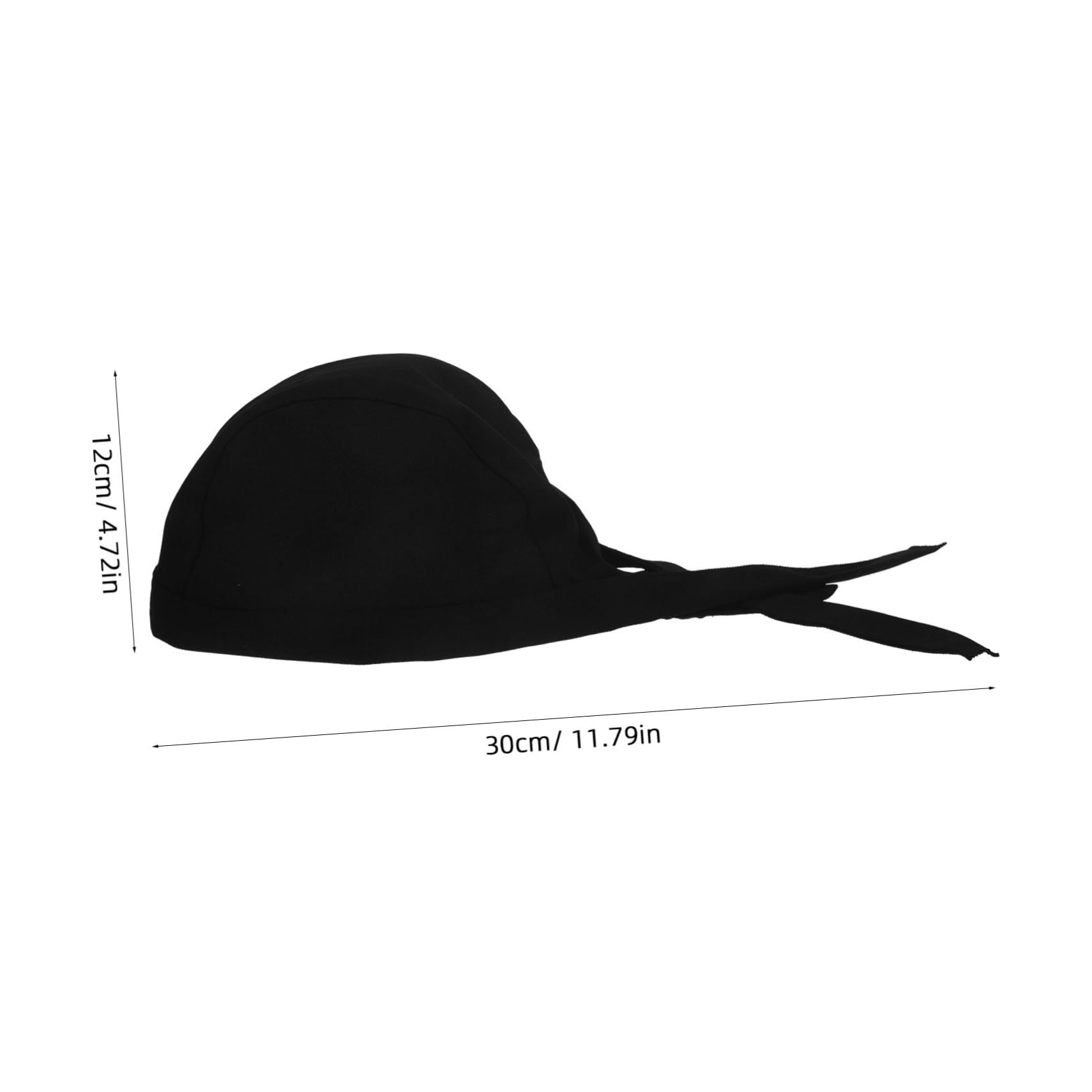 IMIKEYA 6 Pezzi Cappello da Cuoco di Cotone Nero Resistente All'olio Nastrini Regolabili per Chef Unisex in Ristorante e Sala da Pranzo