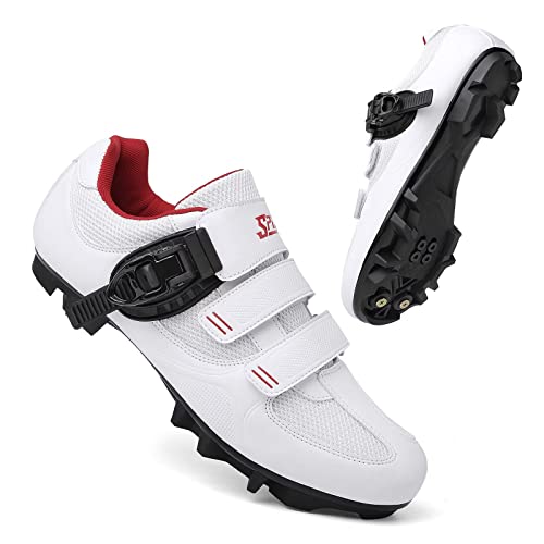 Image of Mountain Bike Shoes for Men Women Lightweight MTB Cycling Shoes for Biking Riding Quick Lace Compatible with 2-Bolt Cleats