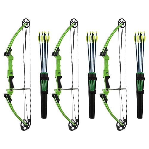 Genesis 3 Pack Original Compound Bow & Arrow Kit- Adjustable Riser, 15