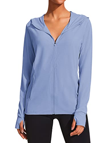Coorun Womens Long Sleeve Shirts Upf 50+ Sun Protection Spf Quick Dry Hoodie Jackets Uv Protective Shirt Full Zip Up #TOP9