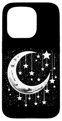 Galaxy Night Sky Moon Lunar Stars Love X}zP[X iPhone 15 Pro p