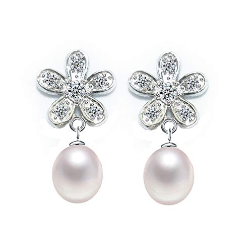 Boucles d'oreilles perles anti-allergie en argent massif 925