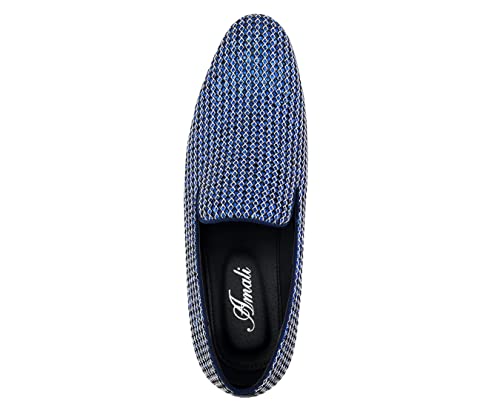 Image of Amali Men's Embellished Velvet Tuxedo Loafers, Smoking Slippers