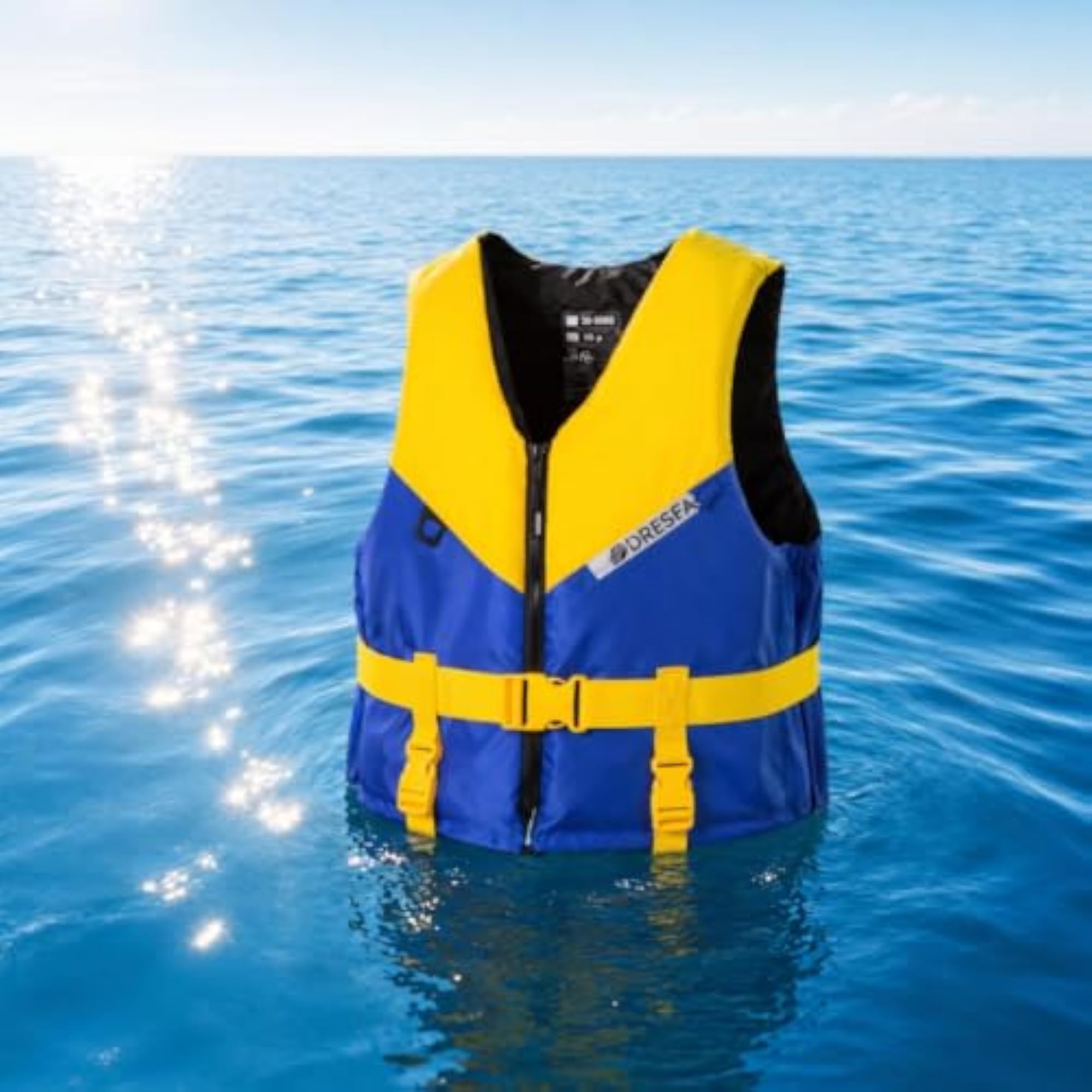 Padded Life Vest with Zipper, High-Density Buoyancy Aid