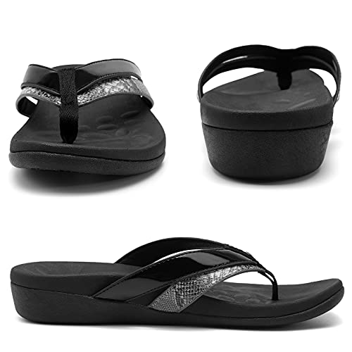 Image of Sounity Soft Arch Support Comfortable Sandals for Womens, Best Summer Dress Flip Flops with Cushion Memory Foam, Outdoor Walking Slippers for Plantar Fasciitis
