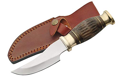 Szco Supplies Cavalier Bone Handle Hunting Knife, Brown