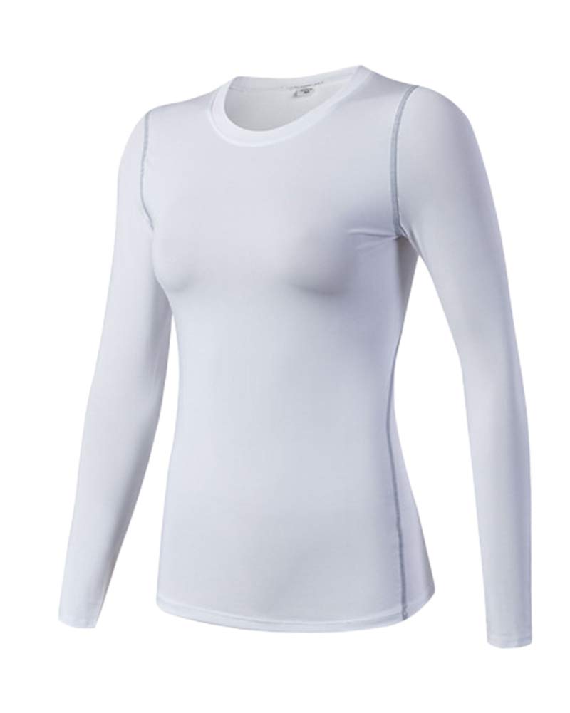 LaoZanAWomen's Long Sleeve Soft Shirt Compression Thermal Base Layer Top