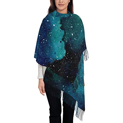 Galaxy Starry Scarf, Men Womens Scarf Shawls Wraps Scarves Winter Long Warm Galaxy Blanket Scarf