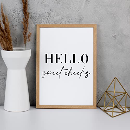 Hello Sweet Cheeks Novelty Set Of 3 Prints - Bathroom Wall Art - A5 A4 A3 Unframed Black, White & Colour - Typography Print Picture Poster Home Décor - Cosy Home Interiors Hello Sweet Cheeks Novelty Set Of 3 Prints - Bathroom Wall Art - A5 A4 A3 Unframed Black, White & Colour - Typography Print Picture Poster Home Décor - Image 2
